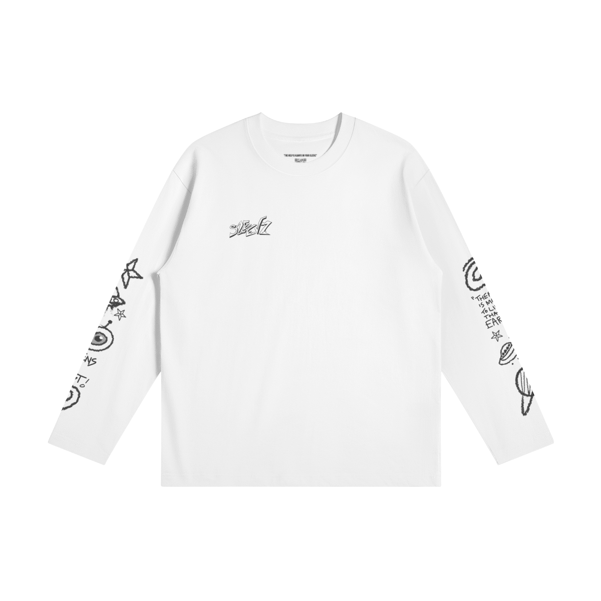 Long sleeve interstellar T black print