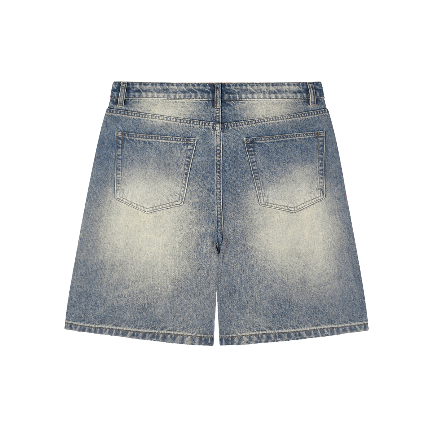 Faded Distressed Shooting Star Jorts
