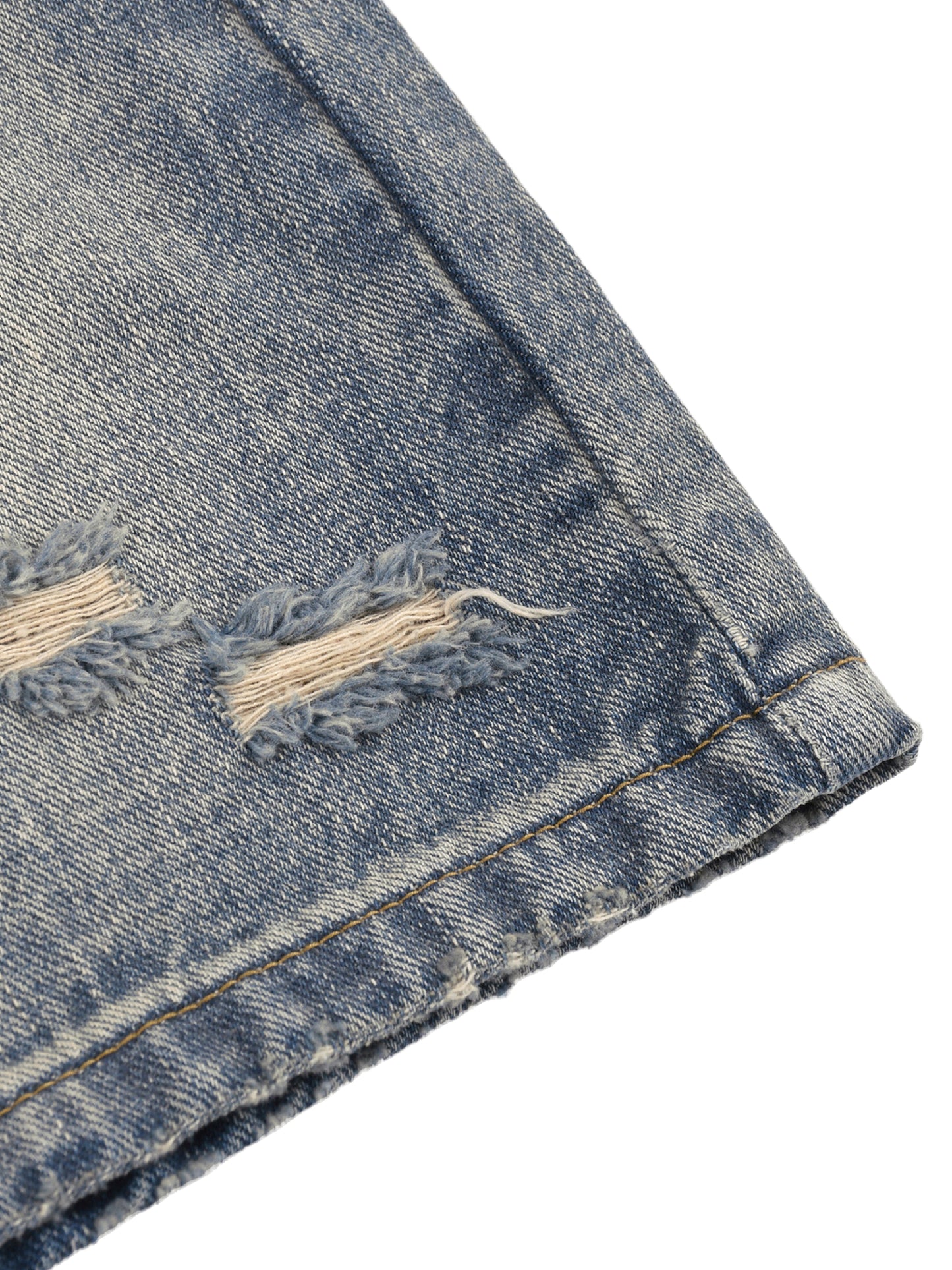 Faded Distressed Shooting Star Jorts