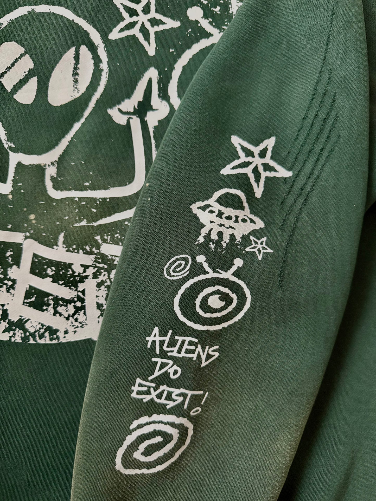 Forager Green Limited Interstellar Distressed Hoodie