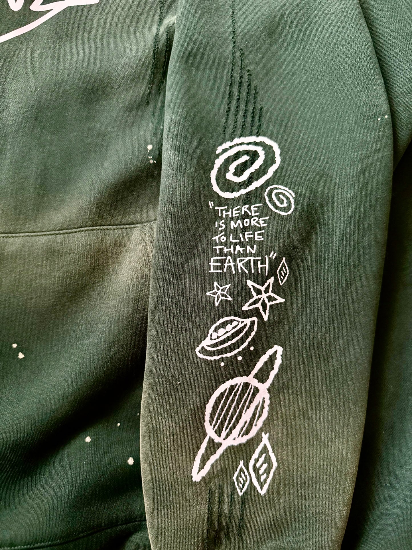 Forager Green Limited Interstellar Distressed Hoodie