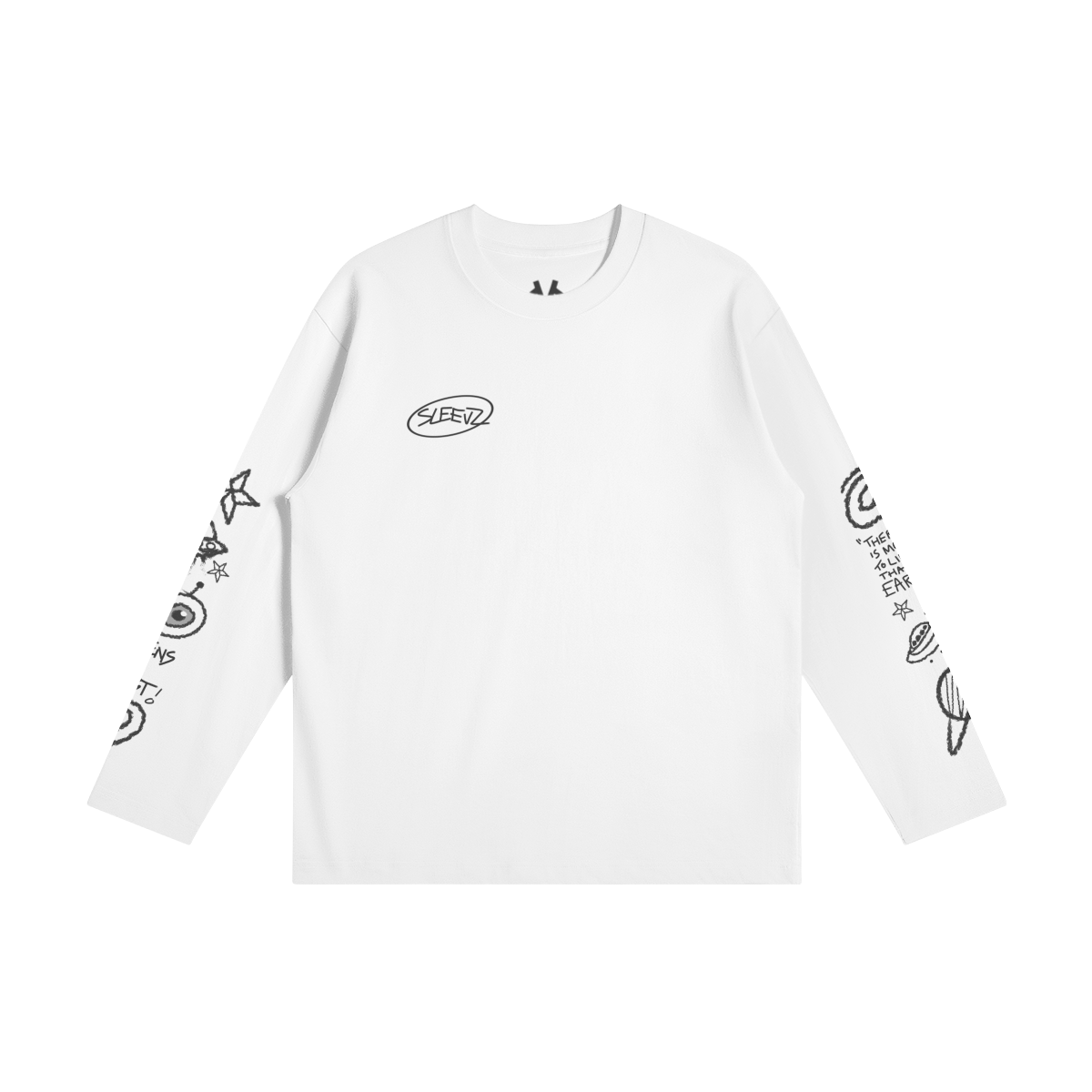 Long sleeve interstellar T black print