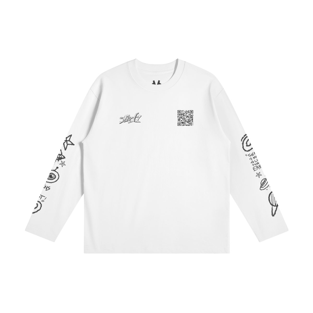 Long sleeve interstellar T black print