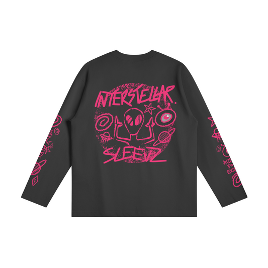 Long sleeve interstellar T rose print